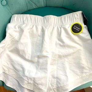 White swim shorts